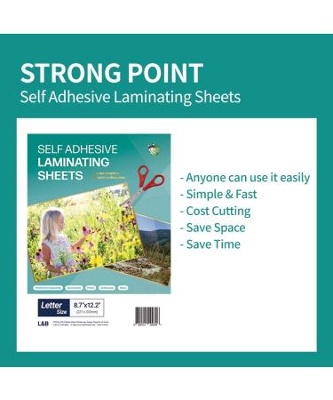 HA SHI Self Adhesive Laminating Sheets  Cold Laminate  self Seal  Plastic Paper  8.5 x 11 Inch (20 Sheets) - Buy Online on GoSupps.com