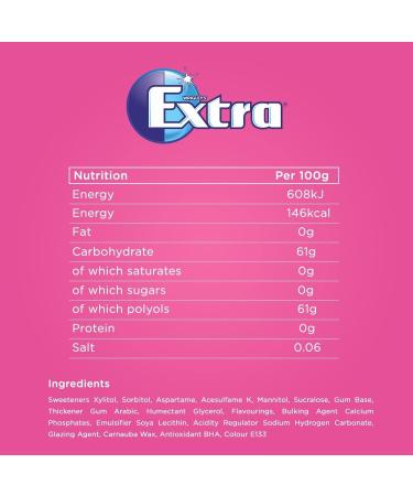 20 Pieces Wrigley's Extra Bubblemint Chewing Gum Sugar Free Helps keep Teeth Clean And Mouth Fresh - Buy Online on GoSupps.com
