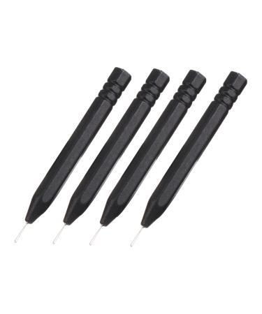 Duct Cleaning Tools 4pcs Cleaning Headphone Cleaner Pipe Tool Hearing Amplifier Maintenance Tool Earmold Hearing Amplifier Cleaner Earmold Cleaner Special Metal Black 4.5X0.5X0.5CM