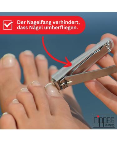 Nipple Solingen Nail Clippers - 8cm with Nail Trap | Premium Nail Care for Thick Nails | Footnail Knipser - International Shipping Available - Buy Online on GoSupps.com