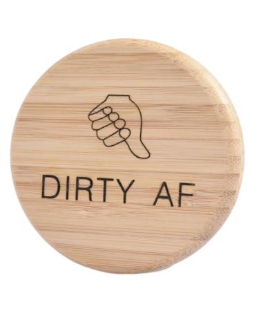 Libetter Dishwasher Clean Dirty Sign - Bamboo Non-Scratch Strong Magnetic Flip Indicator | Non-Scratch Easy To Read Dishwasher Sign for Better Kitchen Organization