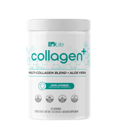 IDLife Collagen+ Powder Drink - Multi-Collagen Blend with Fulvic Acid & Aloe Vera - for Healthy Hair, Skin, Nails, Joints & Gut - 20 Servings / 200g