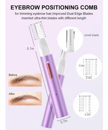 Rechargeable 2 in 1 Nose Hair Trimmer for Women - 2023 Professional Painless Hair Removal Tool with Dual-Edge Blades - Facial & Eyebrow Trimmer - Easy to Clean - Purple - Buy Online on GoSupps.com