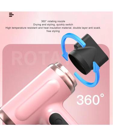 Buy Cordless Hair Dryer - Quiet Compact & USB Rechargeable 200W for Travel | Hot & Cold with Digital Screen - Perfect for Camping & Dorm Use - Buy Online on GoSupps.com
