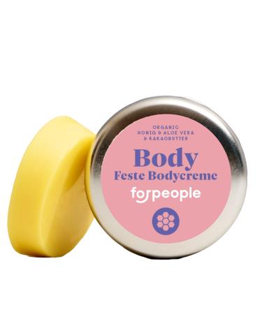 4 people who care Forpeople Organic Body Butter 40g - Organic body cream with shea butter and beeswax - Solid and vegan - For dry skin - Shea butter care for men and women
