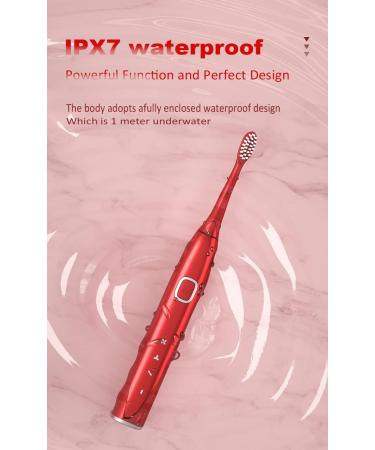 UPXNBOR 2022 Sonic Electric Toothbrush Set - 1 Handle, 2 Heads, 3 Modes, Teeth Whitening - Y6 Red - Buy Online on GoSupps.com