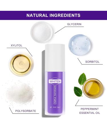 Uirheurd Whitening Purple Toothpaste Ksndurn Color Corrector Toothpaste Hi smile Ultra Whitening Purple Toothpaste Teeth Whitening Product - Buy Online on GoSupps.com