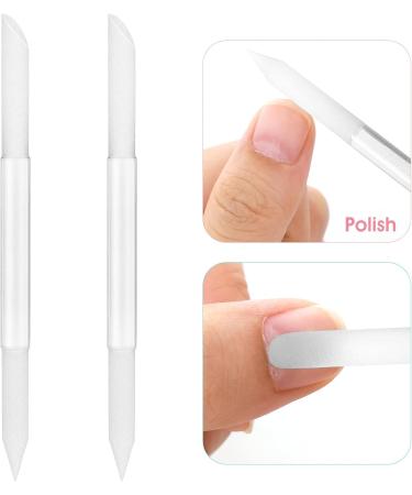 Sibba Glass Cuticle Pusher & Nail File Set - Professional Manicure Tools for Precision Cuticle Care and Gel Polish Removal - 2pcs Transparent Set - Buy Online on GoSupps.com