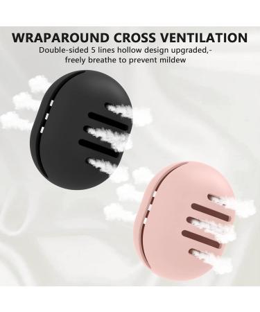 Fauxomor Make-Up Sponge Holder (2-Pack) | Breathable Silicone Beauty Blender Travel Bag | Sustainable Portable Cosmetics Tool | Fits All Sizes | Black + Pink - Buy Online on GoSupps.com