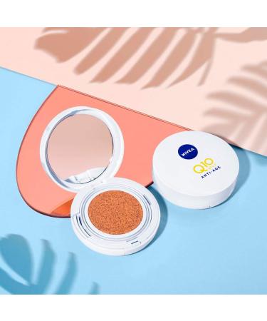 NIVEA Q10 3EN1 Cushion Tono Medio 15ml - Perfeccionador Facial Hidratante Anti-Aging con Protector Solar - Piel Uniforme y Natural - Buy Online on GoSupps.com