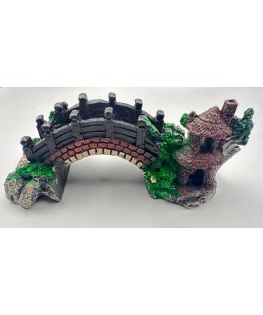 HPiano Aquarium Decoration Cave: Eco-Friendly Polyresin Bridge & Tree Trunk Ornament for Shrimp & Small Fish - Buy Online on GoSupps.com