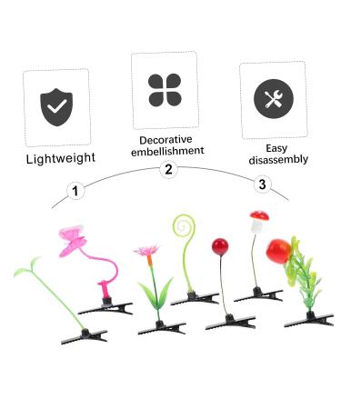 KALLORY 56 pcs Plant Girls Mixed Style Toddler Barrettes - Mini Sprout Hairpins Pins for Kids Party with Grass Sprouts, Little Mushrooms, Butterflies - Novelty Simulation Barrette Set - Buy Online on GoSupps.com