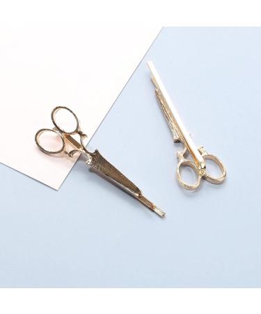 Yheakne Gold Hair Clip with Scissors | Trendy Metal Hairpins & Decorative Accessories for Women & Teens | Perfect Gift Idea - Buy Online on GoSupps.com