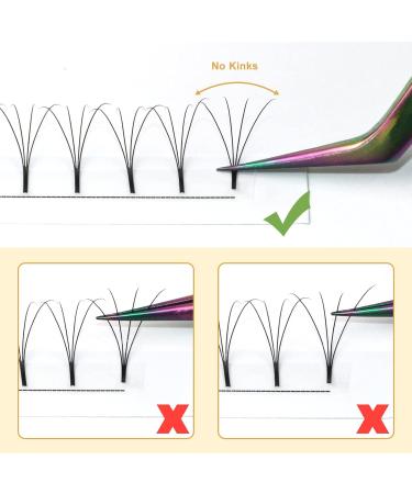 4D-0.10C 12mm Pre Made Fan Eyelash Extensions | Long Stem Russian Volume Lashes - Buy Online on GoSupps.com