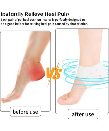 WishLotus Soft Silicone Gel Heel Protectors - 2 Pairs, Breathable & Stretchable with Small Holes for Blister Prevention & Pain Relief - 4Pc (White) - Buy Online on GoSupps.com