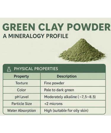 KAPTAN LDA Green Clay Powder for facial mask hair and body detox & purify 100 natural 100 g excellent for facial and hair mask spot treatment body wrap detox bate foot soak and DIY - Buy Online on GoSupps.com