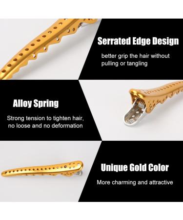 YS Alligator Hair Clips 6 Pack - Professional Aluminum Duck Bill Clips for Styling & Sectioning - Ideal for Salon and Home Hair Cutting - Buy Online on GoSupps.com