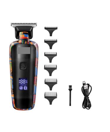 Razors Digital Display Professional Barber Pusher for Men Hair Clipper Reciprocating Random Graffiti Pattern Electric Barber Km-max5090