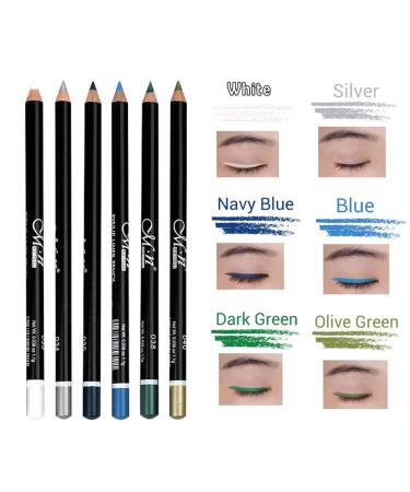 12-Piece Assorted Color Eye Liner Pencil Set | Long-Lasting Hypoallergenic Eye Makeup Crayon Pencils - Buy Online on GoSupps.com