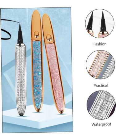 Didiseaon 2pcs Diamond Eyeliner Liquid Eye Liner Eye Beauty Pens Diamond Kits Cosmetics Eyes Rose Gold Plated - Buy Online on GoSupps.com
