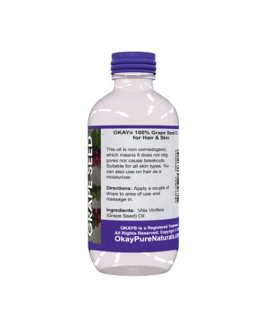 OKAY 100% Pure Grape Seed Oil 1oz | Natural Skincare & Hair Care | International Shipping - Buy Online on GoSupps.com