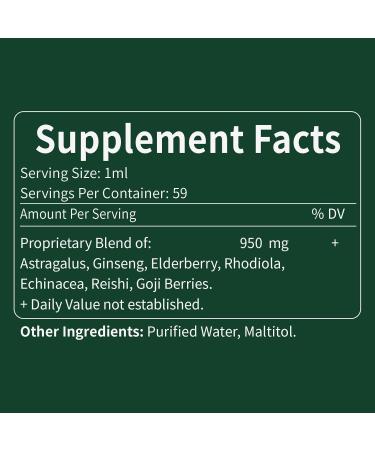Verdeherb Astragalus Root Extract Herbal Drops for Immune System Support Immunity Health & Energy Boost Tincture Supplements with Rhodiola Rosea Echinacea Elderberry Reishi Ginseng. Huang Qi. 2oz - Buy Online on GoSupps.com