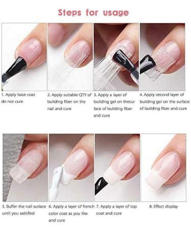 Nail File Non Woven Silk Fiberglass Extension Gel with Tweezers and Shaped Clip for Nail Art Women and Men - Buy Online on GoSupps.com