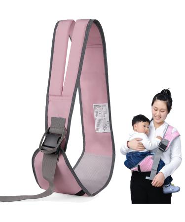 Baby Carrier Portable Ergonomic Baby Sling with Adjustable Comfortable Shoulder Straps Soft Anti-Slip Toddler Sling for Newborn Infant up to 55Lbs (Pink)