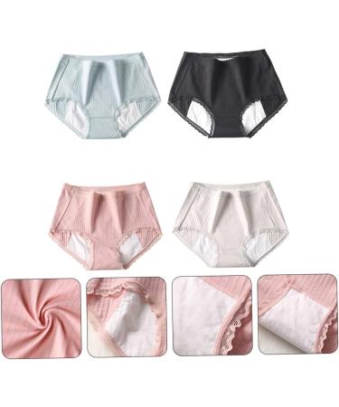 DINGHONGLI 4 Pcs Cotton Underwear Menstruation Underpants Maternity Thongs Kindly Yours Underwear Women Womens/478 Large Assorted Color - Buy Online on GoSupps.com