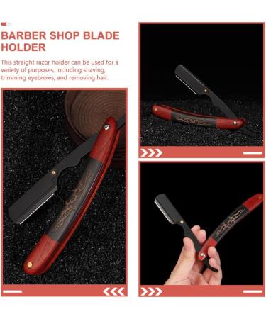 Beavorty Eyebrow Razor for Men - Manual Beard Shaver with Rustproof Steel & Ebony Holder | Practical Hairdresser Supply - Buy Online on GoSupps.com