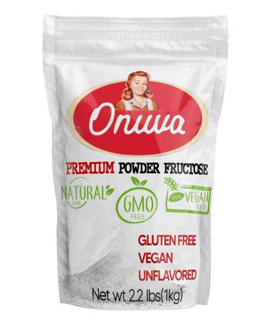 Onuva's Fructose Powder - 2.2 lb (1 kg) - Digestion Supplement - Keto Sugar Substitute - Pure Cane Sugar Substitute - Sugar Alternative - Pack of 1