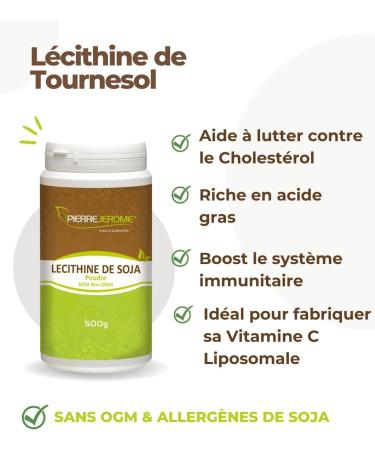 Pierre J r me - Sunflower lecithin 500g powder - Rich in fatty acids fights against cholesterol - Buy Online on GoSupps.com