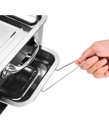 BBQ Grill - Thickened Stainless Steel Charcoal Fish Stove | Ventilated Rectangular Grill Rack for Perfect Grilling - Buy Online on GoSupps.com