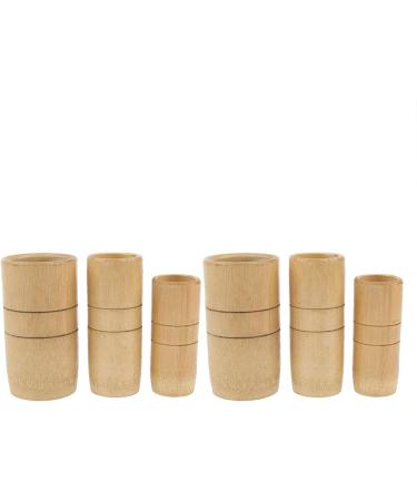 Bamboo Cupping Set - Pack of 6 | Premium Chinese Acupuncture Cupping Kits | Suction Cups for Healing & Wellness - Buy Online on GoSupps.com