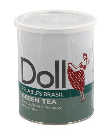 Kosmetex Green Tea Doll Wax Pelables Primo wax can for flexible waxing without fleece strips 800g