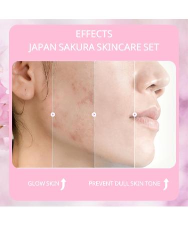 Sakura Skin Care Set | Complete Women s Skincare Routine | Cleanser Toner Serum & Eye Cream | Perfect Gift for Even Skin Tone & Firmness - Buy Online on GoSupps.com