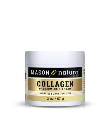 MASON NATURAL Collagen Premium Skin Cream - Anti Aging Face and Body Moisturizer Intense Skin Hydration and Firmness Pear Scent Paraben Free 2 OZ