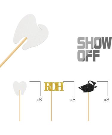MonMon & Craft Congrats Dentist RDH Graduation Cupcake Toppers/Congrats Dentist Cupcake Decor/Congrats Grad Cupcake Toppers/Doctor Medical Science Graduation Cupcake Decorations / 24 Pcs Glitter - Buy Online on GoSupps.com