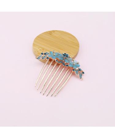 SG Store Flower Hair Comb - Rhinestone Wedding Bridal Headpiece & Decorative Hair Accessory for Women & Girls - Perfect for Blue Hairstyles - Buy Online on GoSupps.com