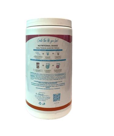 Buy Sugar-Free Strawberry Nutritional Shake Powder with Vitamins & Protein - Shelo Nabel 16.9 oz | International Shipping Available - Buy Online on GoSupps.com