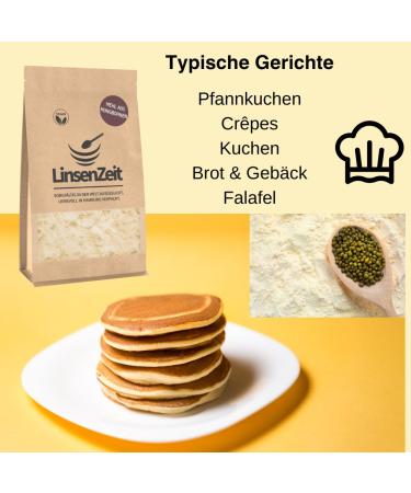 Lentil Time Mung Bean Flour 600g - Natural Vegan Protein Source - Additive-Free Premium Quality Flour - Buy Online on GoSupps.com