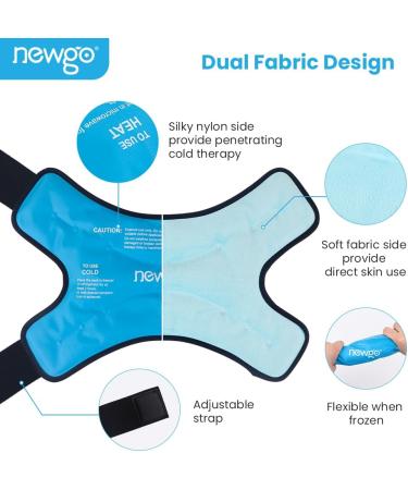 Newgo Fleece Ankle Cooling Pads & Cuff | Pain Relief for Injuries & Swelling | Ice Cold Ankle Cooling Belt & Socks in Light Blue - Buy Online on GoSupps.com