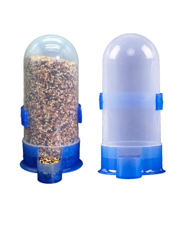 Automatic Pigeon Feeder 2Pcs Bird Water & Feeder Bird Cage Accessories Parakeet Hanging Food Dispenser for Pigeon Chicken , Cockatiel, Quail