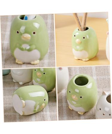 Buy CABILOCK 10-Pack Cartoon Toothbrush Holders & Cotton Swab Organizers - Ceramic Storage Solution for Home & Travel - Buy Online on GoSupps.com