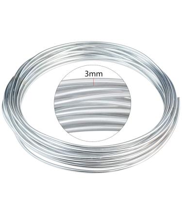 32.8 Feet Silver Aluminum Wire with Nose Plier for DIY Crafts and Halloween Decorations - 3mm Thickness - Buy Online on GoSupps.com