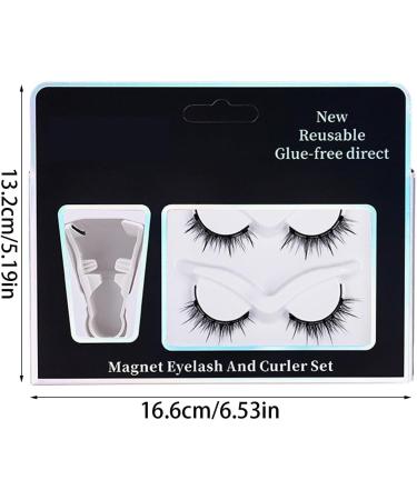 Xijobido Magnetic Lashes with Applicator - No Glue or Eye Liner 2 Pairs Reusable C Curl Magnet Lashes | Long-Lasting False Eyelashes Extension Kit Eye Lash Strips for Natural Voluminous Look - Buy Online on GoSupps.com