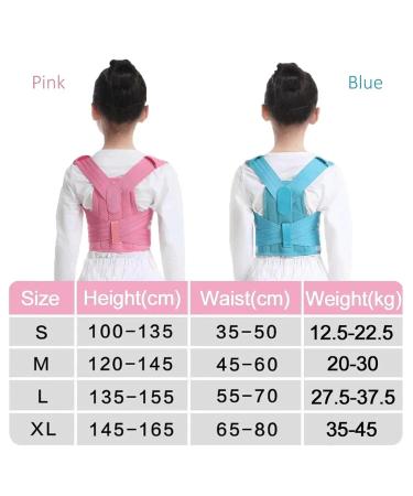 Back Posture Corrector Shoulder Lumbar Wasit Support Correction for Kids Teens Straighten Upper Belt Pink M Size - Buy Online on GoSupps.com
