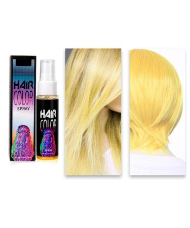Temporary Hair Color Spray Golden Washable Hair Dye Spray Spray-On Hair Color Instant Vivid Hair Color for All Hair Types Fast-Drying Travel Size 1 oz 1-Pack