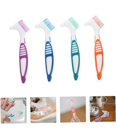 Fomiyes 20 STK Toothbrush for Dentures | Cleaning Brush for Mouth Prosthesis & Household Use | Durable Colored Rubber TPE Tool - Buy Online on GoSupps.com