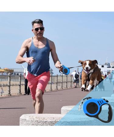 Retractable Dog Leash for All Sizes - 3m Blue Extendable Leash for Small Medium & Large Dogs - Buy Online on GoSupps.com